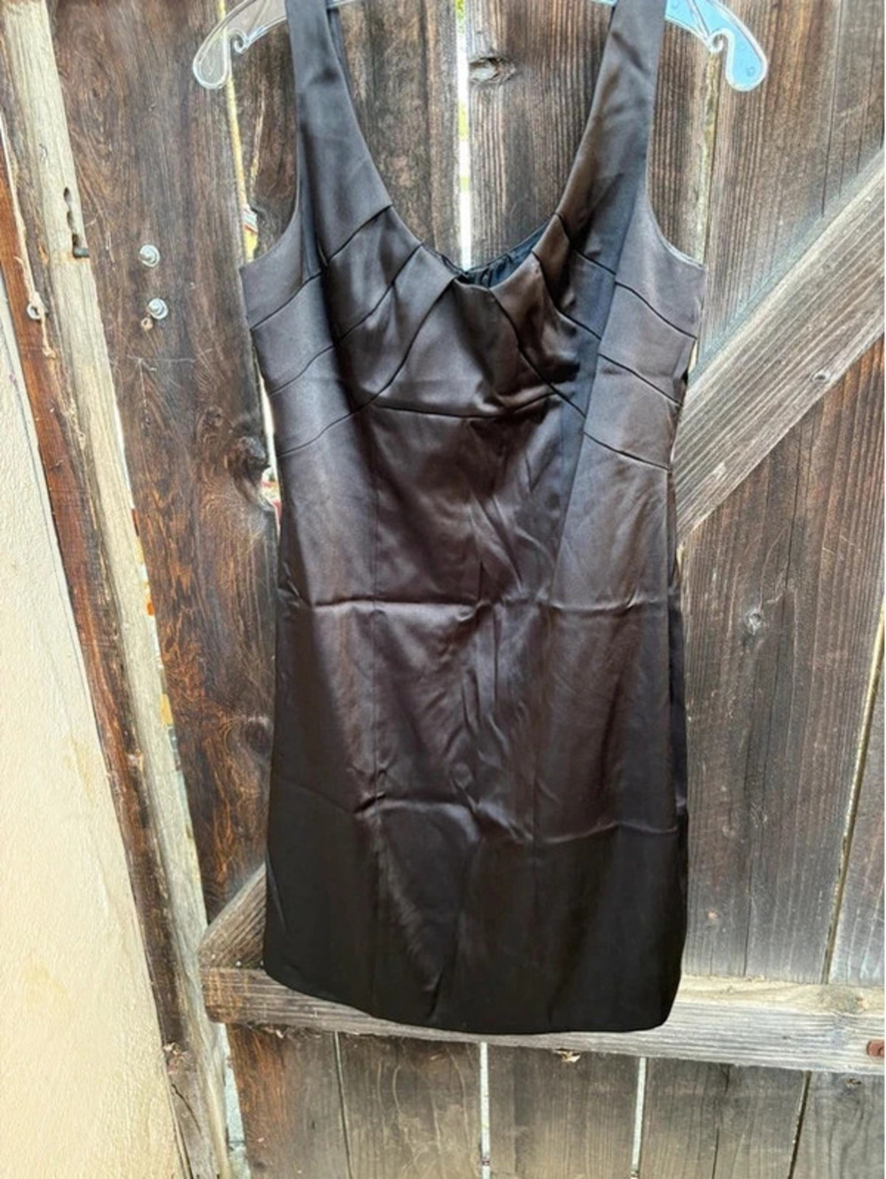 ABG (Byer California).  vintage Y2K black satin cocktail dress